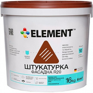 Декоративна штукатурка короїд Element фасадна R20 Дубова кора 2 мм 25 кг