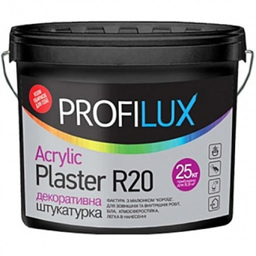 Декоративна штукатурка короїдів PROF LUX Acrylic Plaster R 20 2 мм 25 кг