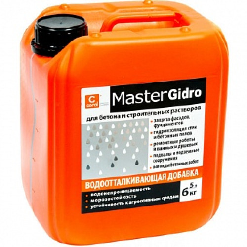 Добавка гідрофобна Coral MasterGidro 5 л