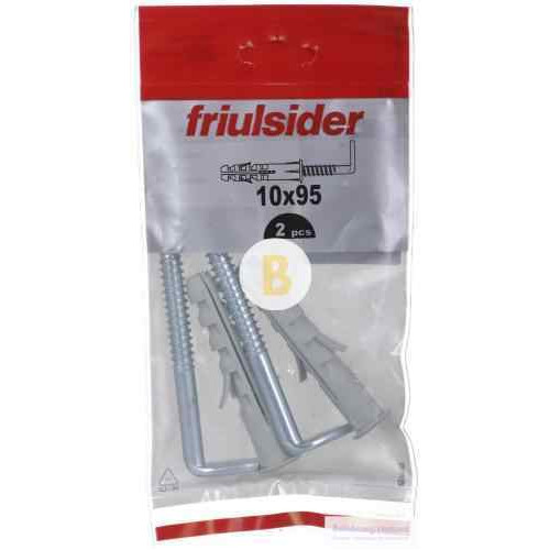 Дюбель з L-гаком 14/10x95 мм 1 шт 14/10x95 мм Friulsider