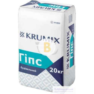 Гіпс будівельний KRUMIX Г-5 Н II 20 кг