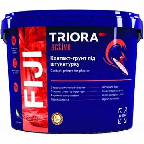 Грунтовка адгезійна Triora Fiji контакт-грунт під штукатурку 10 л