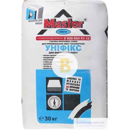 Клей для гіпсокартону Master Unifix 30 кг