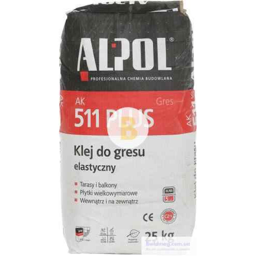 Клей для плитки Alpol AK 511 PLUS 25 кг