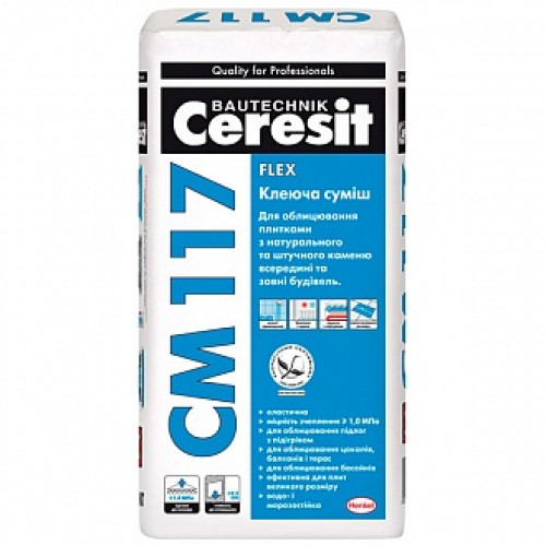 Клей для плитки Ceresit СМ 117 25 кг