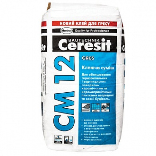 Клей для плитки Ceresit СМ-12 25 кг