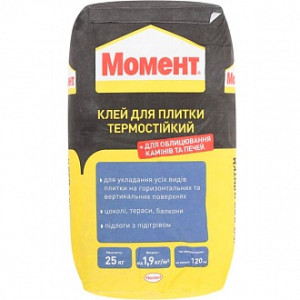 Клей для плитки Момент термостійкий 25 кг