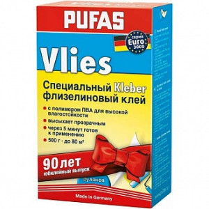 Клей для шпалер PUFAS для флізелінових шпалер Ювілейний 500 г