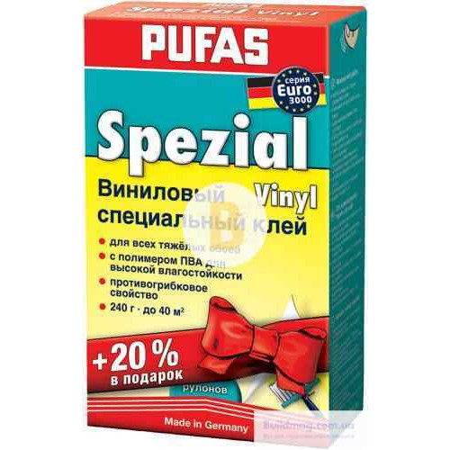 Клей для шпалер PUFAS Euro 3000 200 г + 20% у подарунок