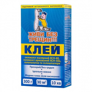 Клей для склополотна Живи без тріщин! 300 г