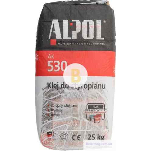 Клей для теплоізоляції ALPOL АК 530 25 кг