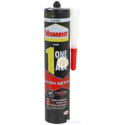 Клей-герметик Момент Flextec Moment One For All High Tack 440 г білий