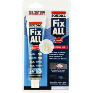 Клей-герметик SOUDAL FIX ALL Classic 80 мл білий