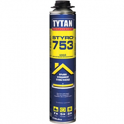 Клей-піна TYTAN О2 Styro 753 поліуретанова 750 мл