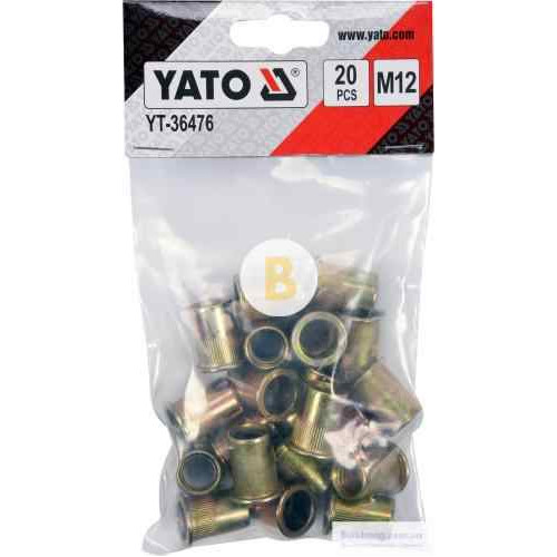 Набір 14,8 х22 мм 20 шт./уп. золото M12 YATO YT-36476