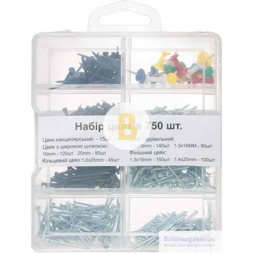 Набір цвяхів 750 шт.