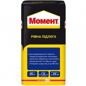 Самовирівнювальна підлога Момент Рівна підлога 25 кг