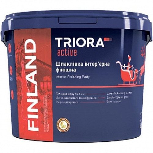 Шпаклівка Triora інтер'єрна фінішна FINLAND 5 кг