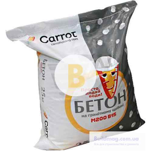 Суха суміш Carrot бетонна В15 М200