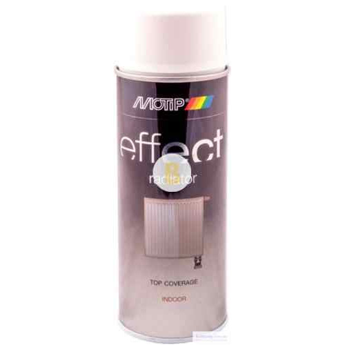 Аерозольна фарба Motip Deco Effect для побутових радіаторів білий мат 400 мл