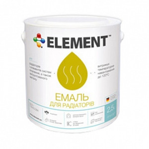 Емаль Element акрилова для радіаторів білий глянець 0,75л