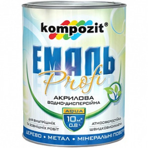Емаль Kompozit акрилова Profi коричневий глянець 0,8 л