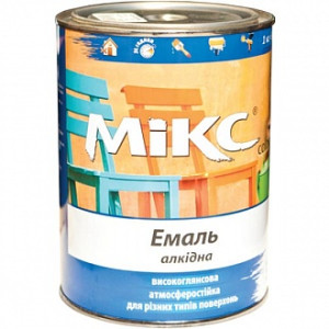 Емаль MIKS Color білий глянець алкідна 2,8 кг