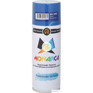 Фарба аерозольна у балончику MONARCA RAL 5002 ультрамариново-синій глянець 520 мл 270 г
