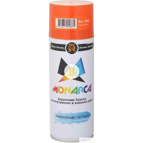 Фарба аерозольна в балончику MONARCA RAL 2004 оранжевий глянець 520 мл 270 г