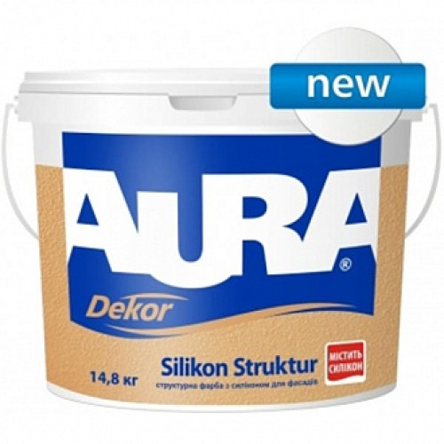 Фарба акрилова Aura Dekor Silikon Struktur мат 2.5 л 3.7 кг