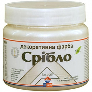 Фарба акрилова декоративна Ircom Decor срібний 0,4 л