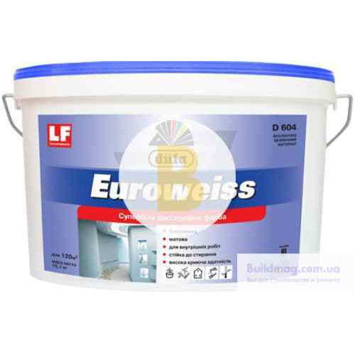 Фарба акрилова Dufa Euroweiss D604 мат білий 3,5 кг