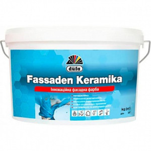 Фарба акрилова Dufa Fassaden Keramika мат білий 14 кг