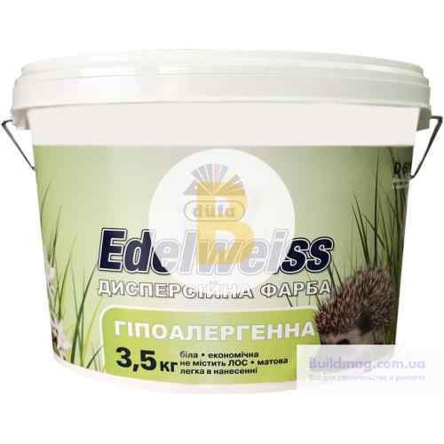 Фарба акрилова Dufa гіпоалергенна Edelweiss D601 мат білий 3,5 кг