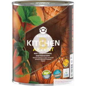 Фарба акрилова Eskaro Akzent Kitchen шовковистий мат білий 0.9л