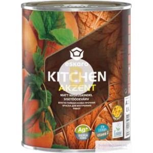 Фарба акрилова Eskaro Akzent Kitchen TR шовковистий мат безбарвна 0.9л