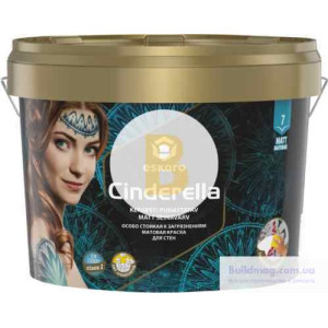 Фарба акрилова Eskaro Cinderella шовковистий мат білий 9л