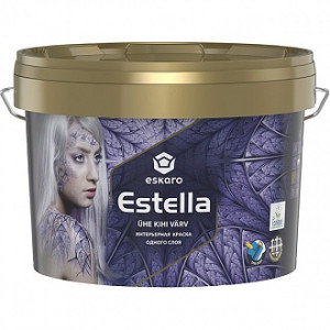 Фарба акрилова Eskaro Estella мат білий 0.9л