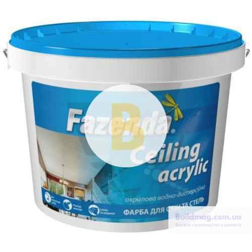 Фарба акрилова Fazenda Ceiling мат 1,2 кг в магазині Зубило Фарба акрилова Fazenda Ceiling мат 1,2 кг