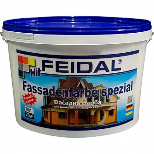 Фарба акрилова Feidal HIT Fassadenfarbe spezial мат білий 10л