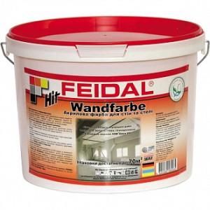 Фарба акрилова Feidal Hit Wandfarbe мат білий 2,5л