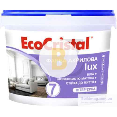 Фарба акрилова латексна EcoCristal Люкс 7 ІР-237 мат 1 л