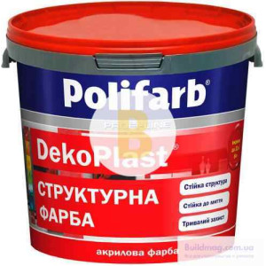 Фарба акрилова Polifarb DekoPlast мат білий 8 кг