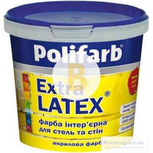 Фарба акрилова Polifarb ЕкстраЛатекс мат білий 1.4 кг