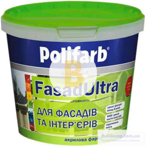 Фарба акрилова Polifarb ФасадУльтра мат білий 4.2 кг