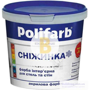 Фарба акрилова Polifarb Сніжинка мат білий 1,4 кг
