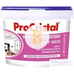 Фарба акрилова ProCristal ІР-230 мат білий 1 л