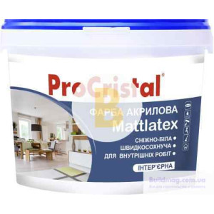 Фарба акрилова ProCristal Mattlatex ІР-232 мат білий 3 л