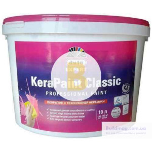 Фарба акрилова водоемульсійна Dufa Expert KeraPaint Classic з ефектом кераміки шовковистий мат білий 2,5 л