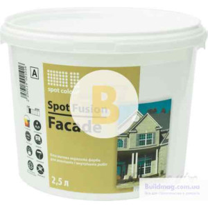 Фарба акрилова водоемульсійна Spot Colour Fusion Facade мат білий 2.5л